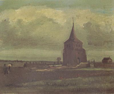 Vincent Van Gogh The old Tower of Nuenen with a Ploughman (nn04) china oil painting image